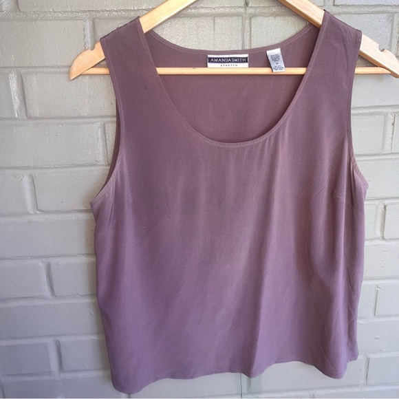 Amanda Smith 100% Silk 5 Piece Set Wide Leg Pants, Skirt, Cami, Tank, Blazer - Picture 14 of 16